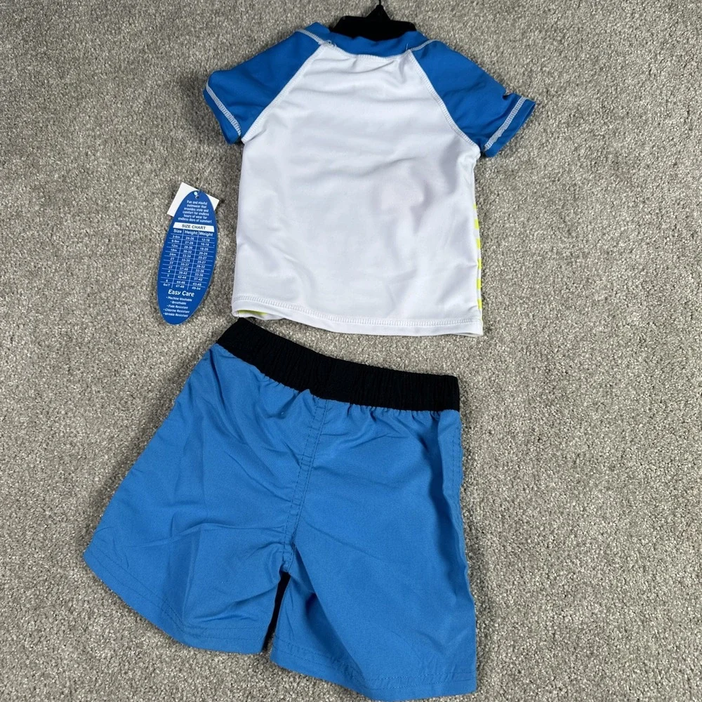 Sol Swim Boy's 2 Piece Swim‎ Set 6-9 Months UPF 50+ Sun Protection Lizard Iguana